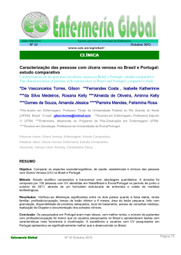 Caracterização das pessoas com úlcera venosa no Brasil e Portugal