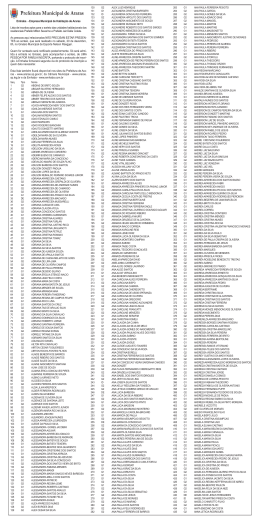 Lista dos inscritos aptos para sorteio das unidades