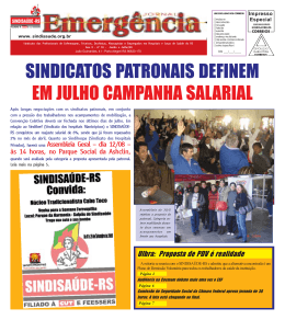 Ler o jornal - sindisaúde/rs