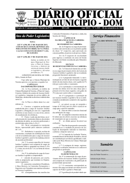 Órgão de Comunicação Oficial da PMT R$ 2,00 Ano 2013