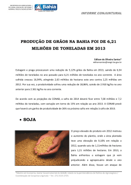 Produção de grãos na Bahia