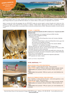 PASSAGEM DE ANO 2013-2014 - Martinhal Beach Resort & Hotel