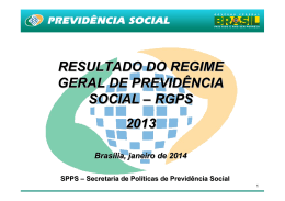 Resultado do RGPS ano 2013