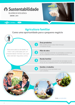 Sustentabilidade - Agricultura familiar