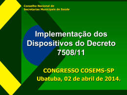 O marco jurídico legal do Decreto nº 7508 - Fernanda