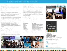 FROM COMMITMENT TO ACTION - Open Government Partnership