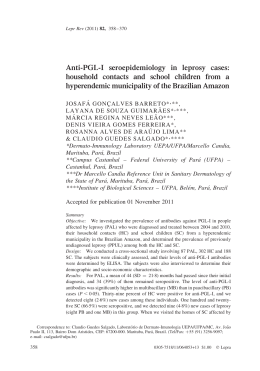 Anti-PGL-I seroepidemiology in leprosy cases: household