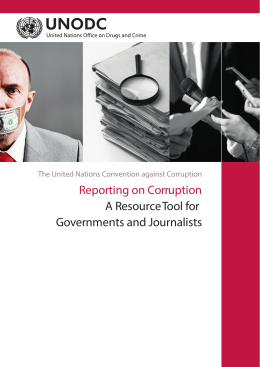 Reporting on Corruption A Resource Tool for Governments and