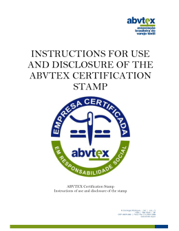 instructions for use and disclosure of the abvtex certification stamp