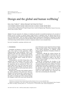 Design and the global and human wellbeing