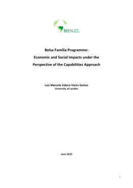 Bolsa Familia Programme: Economic and Social Impacts under the