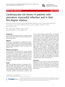 Cardiovascular risk factors in patients with premature myocardial