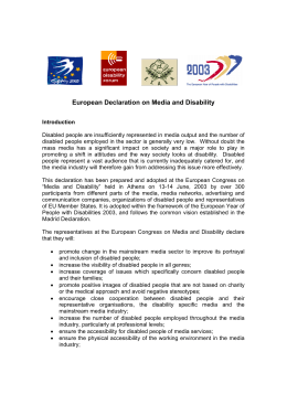 European Declaration on Media and Disability