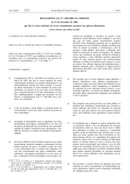 REGULAMENTO (CE) N.o 1881/2006 DA COMISSÃO de