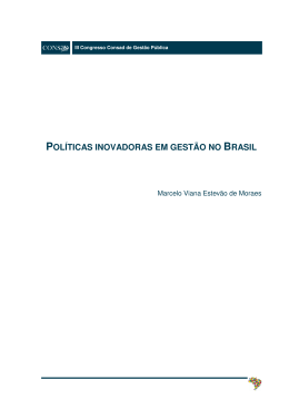 políticas inovadoras em gestão no brasil