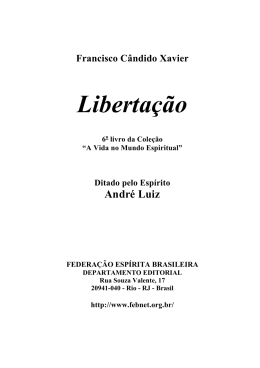 Livro Libertação, de André Luiz, psicografado por