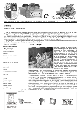 Maio de 2010 Nº05 Jornal dos Alunos da EEB Professora Ana Clara