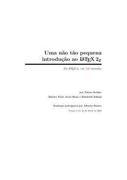 Manual de LaTeX - Universidade do Minho