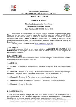 Memorando Nº 402/EC/CIR - Prefeitura Municipal de Santa Maria
