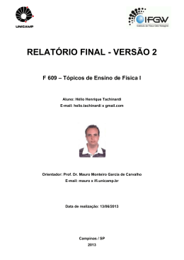 RELATÓRIO FINAL - VERSÃO 2 - IFGW