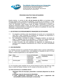 Processo Seletivo para Estagiários Edital nº. 06/2014