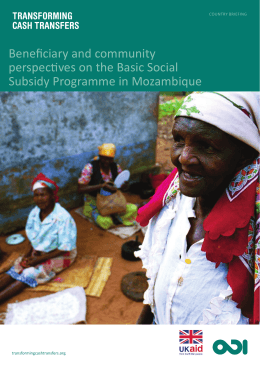 beneficiary and community perspectives on the basic social subsidy