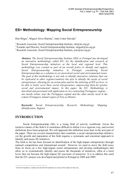 ES+ Methodology: Mapping Social Entrepreneurship