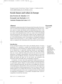 Social classes and values in Europe