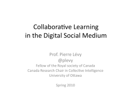 Collaboragve Learning in the Digital Social Medium