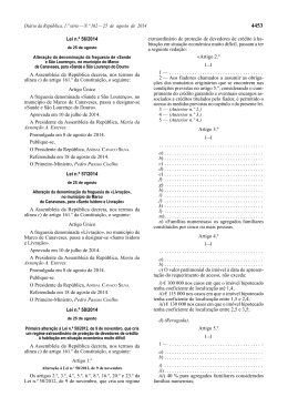 Lei 58/2014 - Faculdade de Direito da UNL