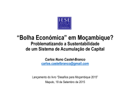 “Bolha Económica” em Moçambique? Problematizando a