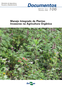 Manejo Integrado de Plantas Invasoras na Agricultura Orgânica.