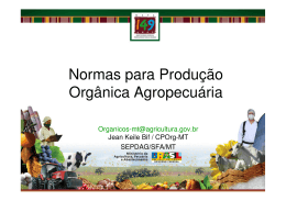Normas para Produção Orgânica Agropecuária