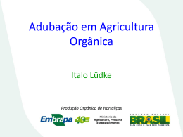 Adubação em Agricultura Orgânica