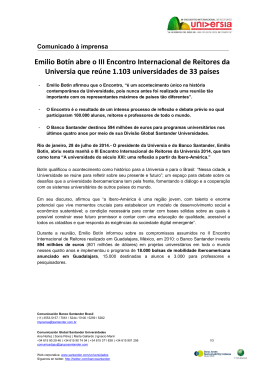 Emilio Botín abre o III Encontro Internacional de