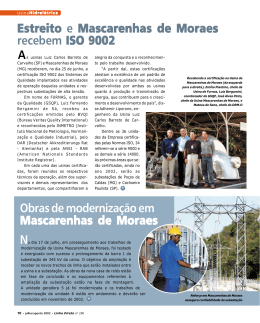 Estreito e Mascarenhas de Moraes recebem ISO 9002