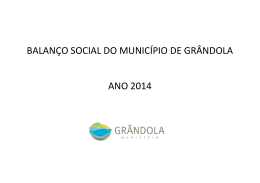 BALANÇO SOCIAL DO MUNICÍPIO DE GRÂNDOLA ANO 2014