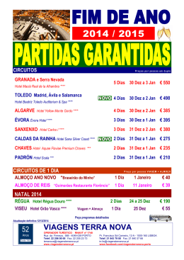 Partidas Garantidas Fim de Ano 2014- 2015