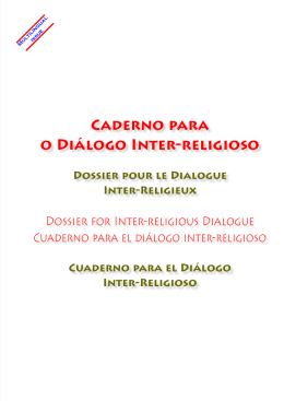 Caderno para o Diálogo Inter-religioso Dossier pour le Dialogue