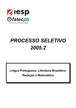 PROCESSO SELETIVO 2005.2