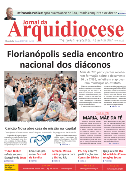 Edição 189, Ano XVII - Arquidiocese de Florianópolis/SC
