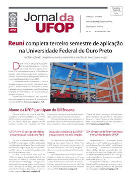 Jornal da UFOP n° 181 - 4° trimestre de 2009