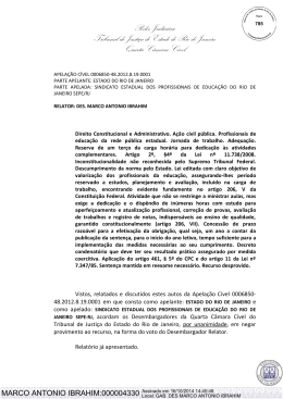 ACP SEPE x ERJ - Ministério Público do Estado do Rio de Janeiro