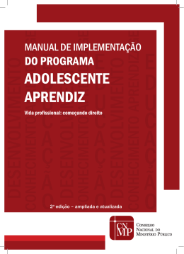 Manual de Implementação do Programa Adolescente Aprendiz