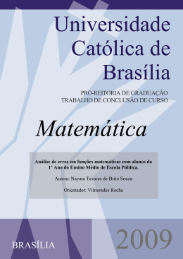 [Digite o título do documento] - Universidade Católica de Brasília