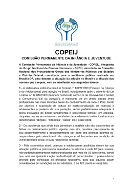 Manifesto COPEIJ - Centro de Apoio Operacional das Promotorias