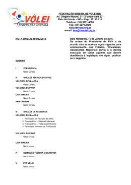 Nota Oficial 002-2015 - Federação Mineira de Vôlei
