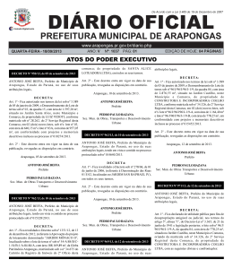 diário oficial - Prefeitura de Arapongas