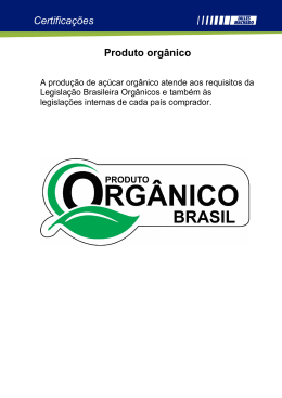 Certificações Produto orgânico