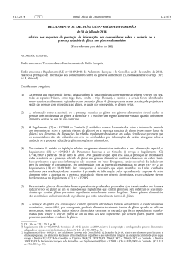REGULAMENTO DE EXECUÇÃO (UE) N.o 828/2014 DA